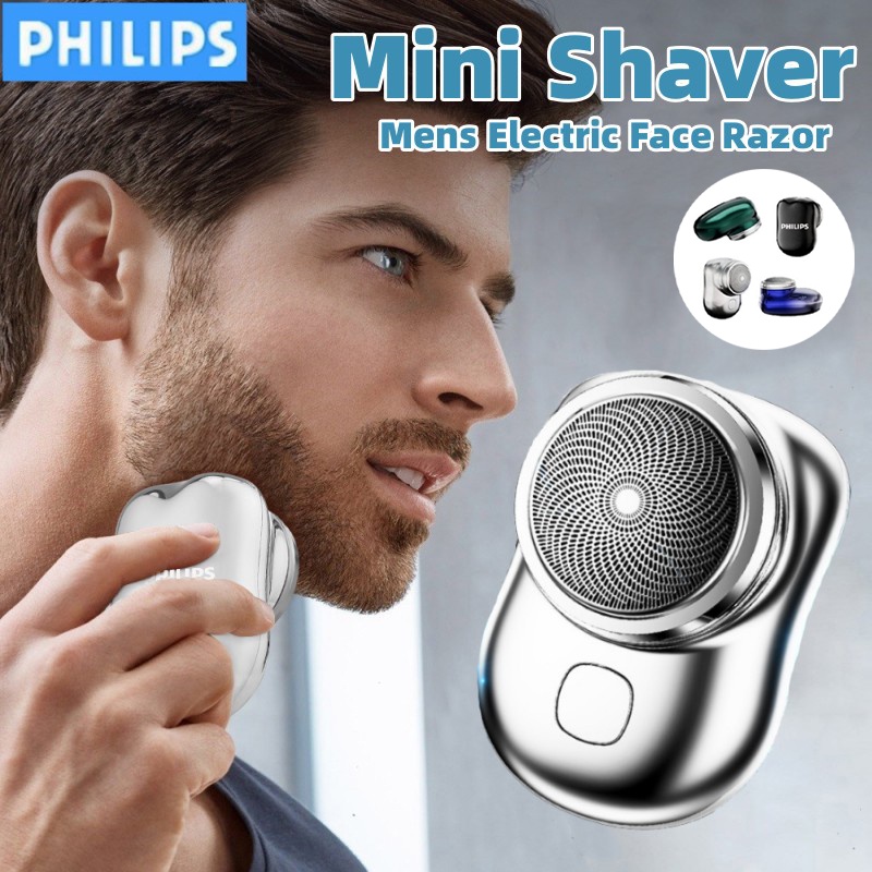 Alat Cukur Mini Elektrik Wet and Dry Mens Face Shaver Alat Cukur Jenggot Portable