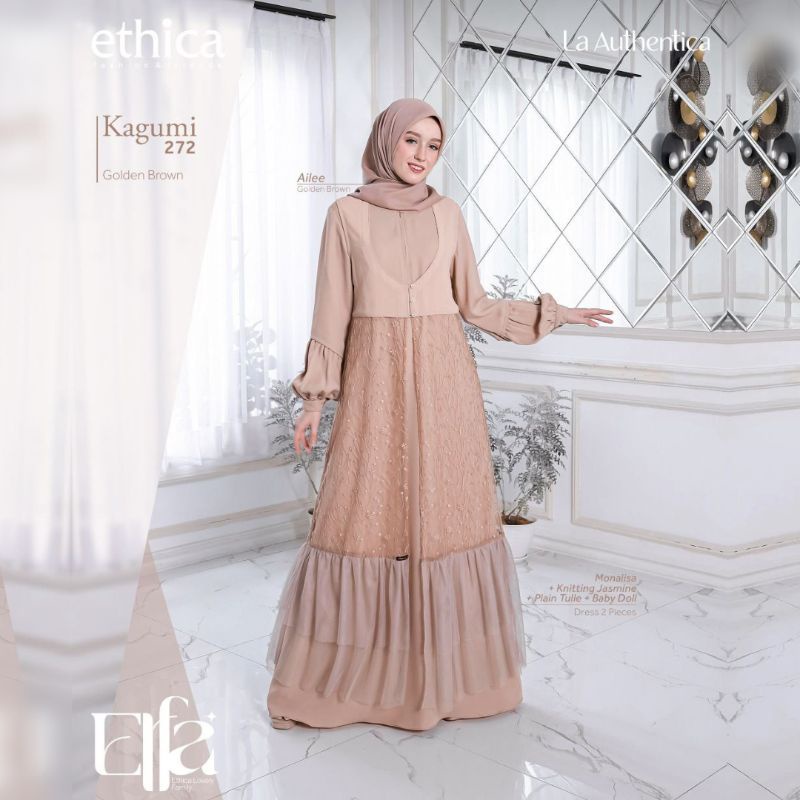 Gamis Anak Ethica / Kagumi Kids 129 -Golden Brown / Fashion Muslim