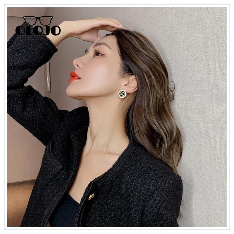 【COD】S925 Perak Micro Hias Zirkon Huruf Persegi Desain Premium Sense Earrings