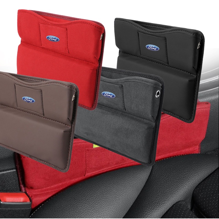 Car Seat Gap Storage Box Tempat Penyimpanan Jok Mobil Tas Samping Jok Mobil Finishing Interior Cocok Untuk Ford Focus Kuga C-MAX Fiesta F150 Mondeo Transit EcoSport Mustang Explorer Everest