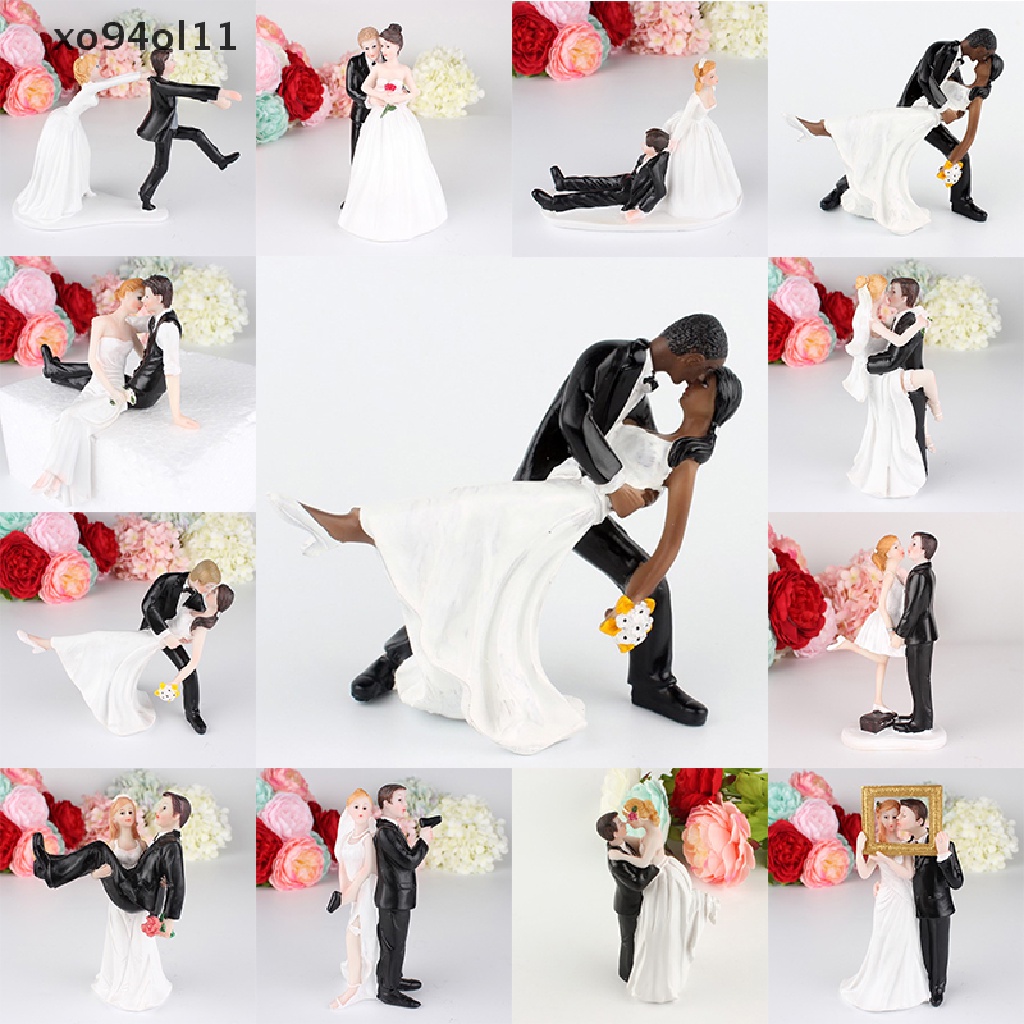 Xo 12gaya Fashion Resin Sintetis Pengantin Patung Pernikahan Topper Kue Craft OL