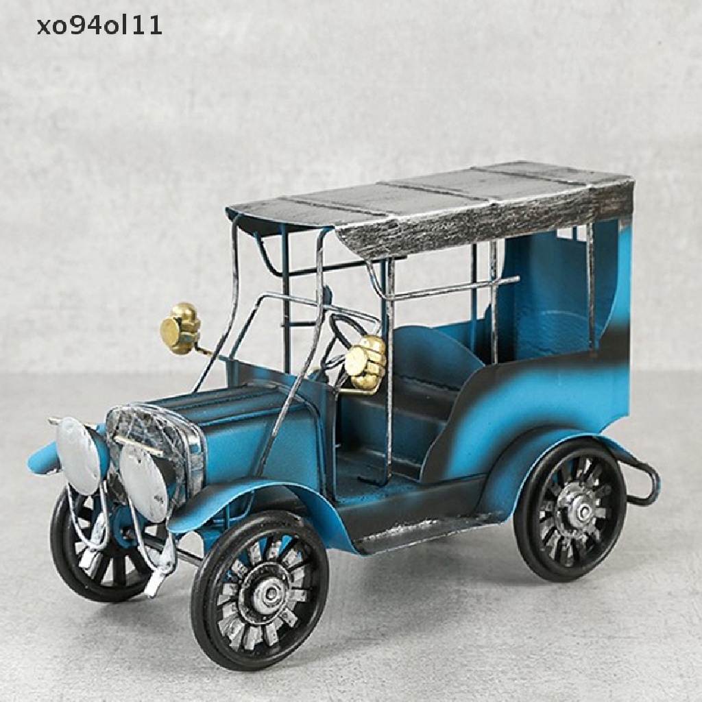 Xo Vintage Iron Art Old Model Mobil Craft Desktop Ornamen Koleksi Mainan Anak Hadiah OL