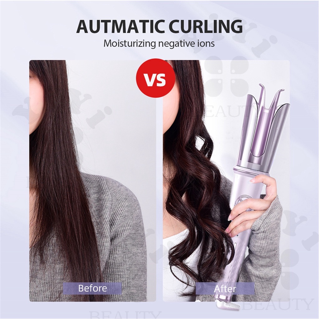 Akane Zora Penjepit Rambut Otomatis 28mm Tiktok Style 4 Temperatur 4 Suhu Panas Cepat 360 Berputar