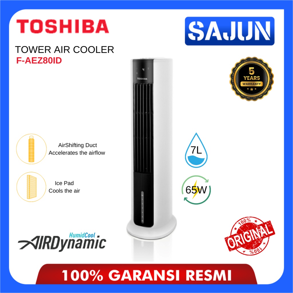 Toshiba Tower Air Cooler 7L F-AEZ80ID Humid Cool Airdynamic