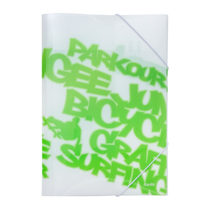 

Bantex Elastic Folder Map Tali Plastik Folio F4 Motif Fancy Jolly Bright Grass Green