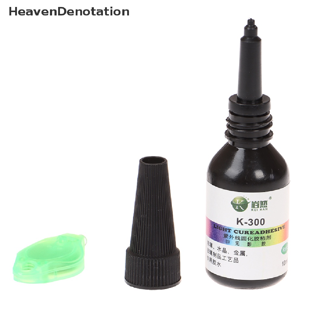 [HeavenDenotation] 10ml Lem UV UV Curing Adhesive K-300 Kaca Kristal Transparan Dengan Senter HDV