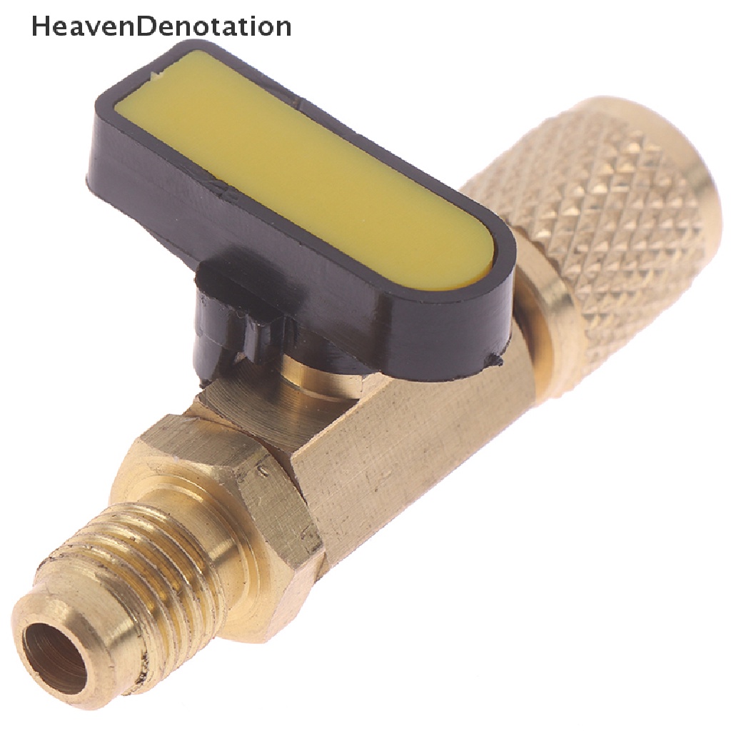 [HeavenDenotation] Ball Valve Lurus 1per4 &quot;Pria Ke1Per4&quot; Female SAE Pengisian AC Untuk R22 Refrigerant HDV