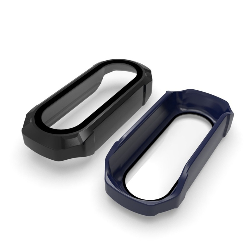 Cre Tempered Glass Film+Case Pelindung Layar Full Cover Cakupan Bingkai Hard Anti Gores-Shell Watch Housing Untuk Mi-Ba