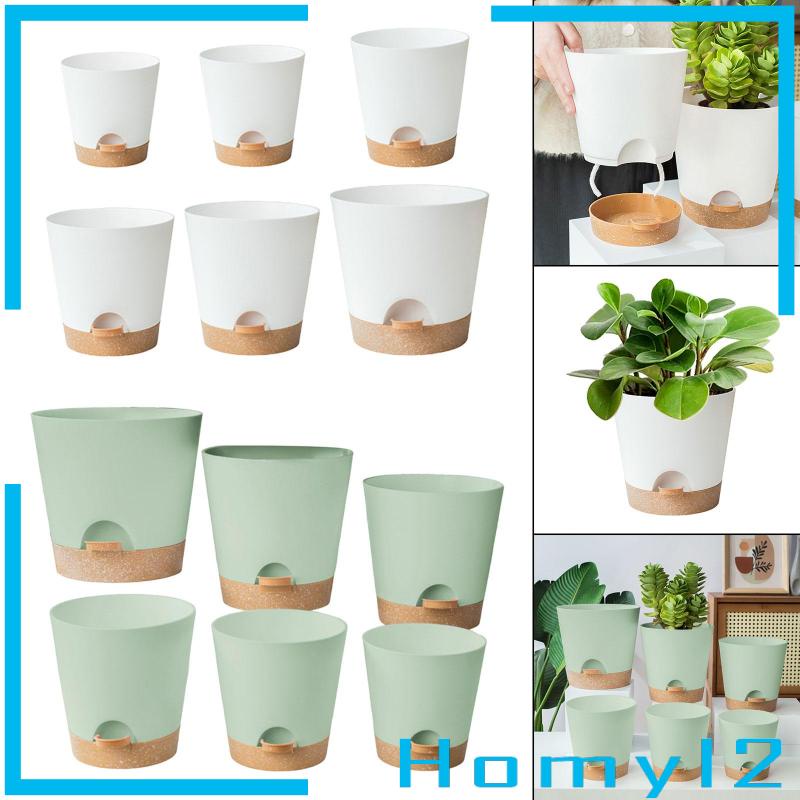 [HOMYL2] 6buah Planter Self Watering Dengan Lubang Drainase Pembibitan