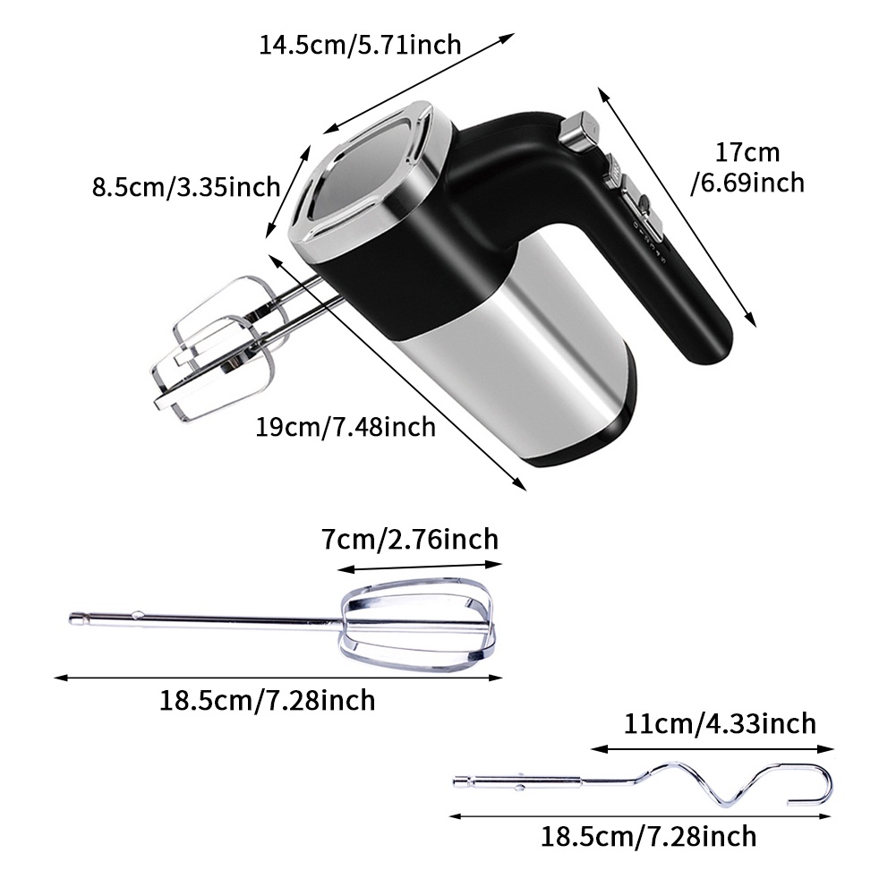Egg Beater Hand Mixer MX200 Pengaduk Adonan Kue 5 Kecepatan Turbo