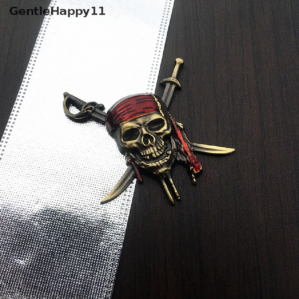 Gentlehappy Mobil Styling 3D Logam Tengkorak Bajak Laut Emblem Badge Stiker Decals Auto Penutup Motor Lecet Kepribadian Dekorasi Aksesoris id