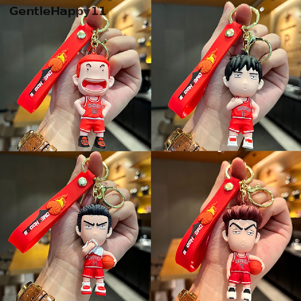 Gentlehappy Anime SLAM DUNK Gantungan Kunci Boneka Liontin Key Ring Ransel Hiasan Aksesoris id