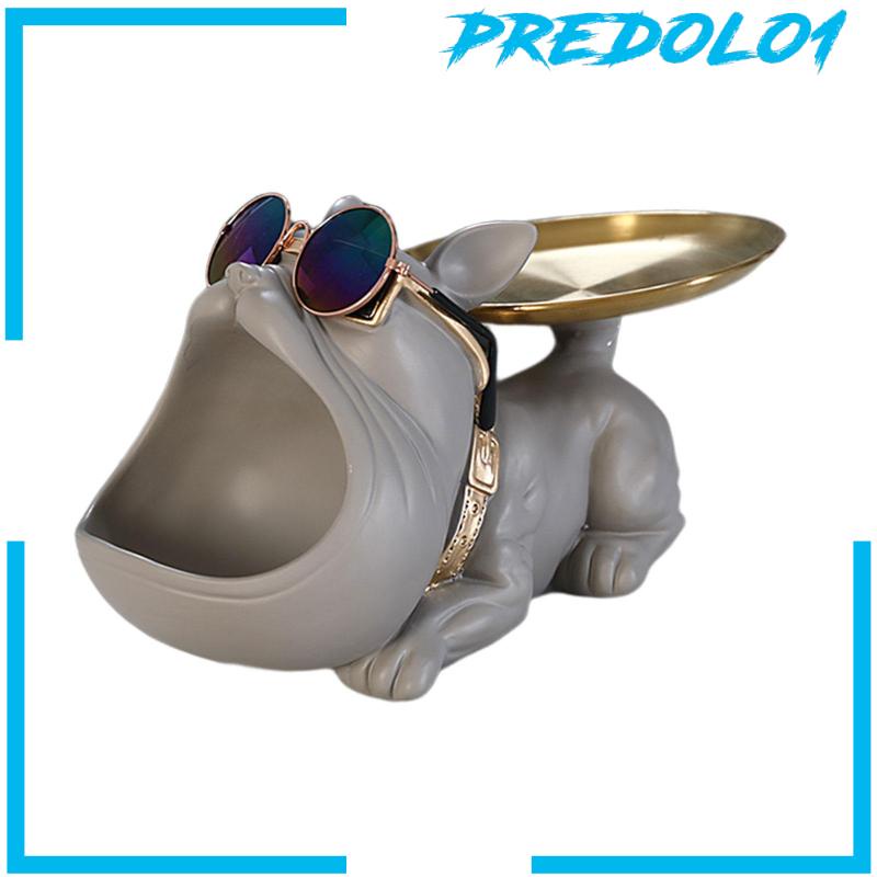 [Predolo1] Kotak Penyimpanan Patung Anjing Resin Patung Hewan Nampan Buah Wadah Serba Serbi