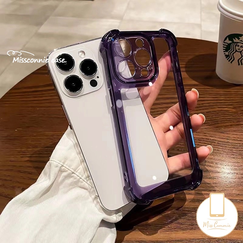 IPHONE Plating Electroplated Buttons Phone Case Kompatibel Untuk Iphone7 8 Plus XR X XS Max11 13 14 12 Pro Max Mewah Simple Macaron Warna Permen Tahan Guncangan Lembut TPU Penutup Belakang