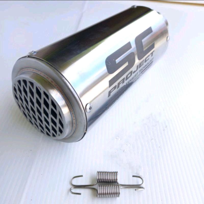 Knalpot Racing SC Project Stainless GP Jaring Inlet 50mm Silincer Only