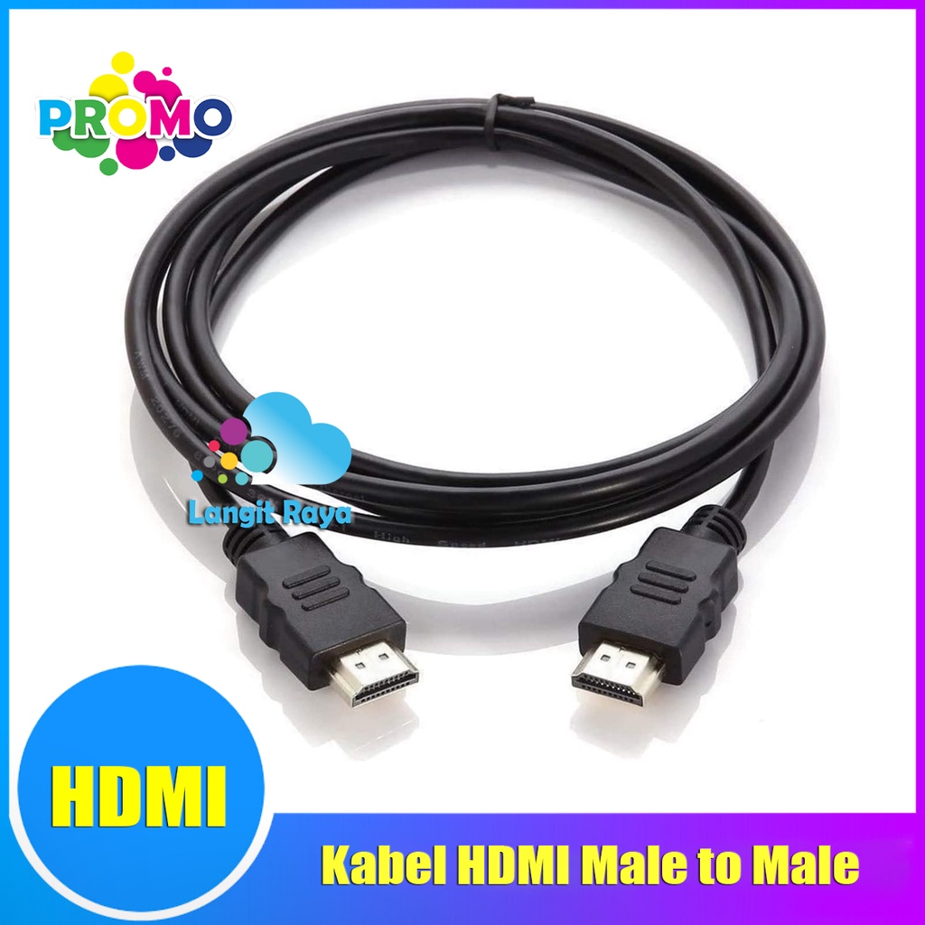 Kabel Hdmi to Hdmi Male to Male 1M 1.5M 2M 3M Monitor PC TV LED PS Proyektor Full HD 1080P