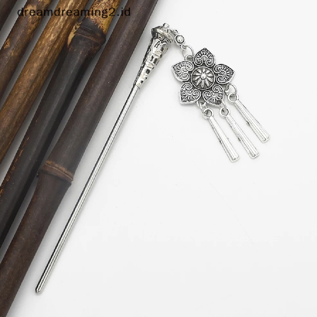 (dream) Hanfu Wanita Hiasan Kepala Gaya Kuno Jepit Rambut Hanfu Aksesoris Rambut Rumbai Manik-Manik Menjuntai Rambut Perhiasan Rambut Bezel Rantai Rambut//