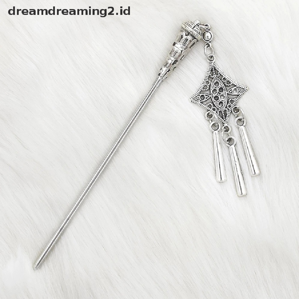 (dream) Hanfu Wanita Hiasan Kepala Gaya Kuno Jepit Rambut Hanfu Aksesoris Rambut Rumbai Manik-Manik Menjuntai Rambut Perhiasan Rambut Bezel Rantai Rambut//