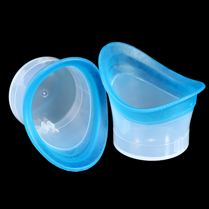 (drea) 2pcs Eyewash Cup Silicone Resuable Lembut Mata Mandi Cangkir Cuci Mata Gelas//