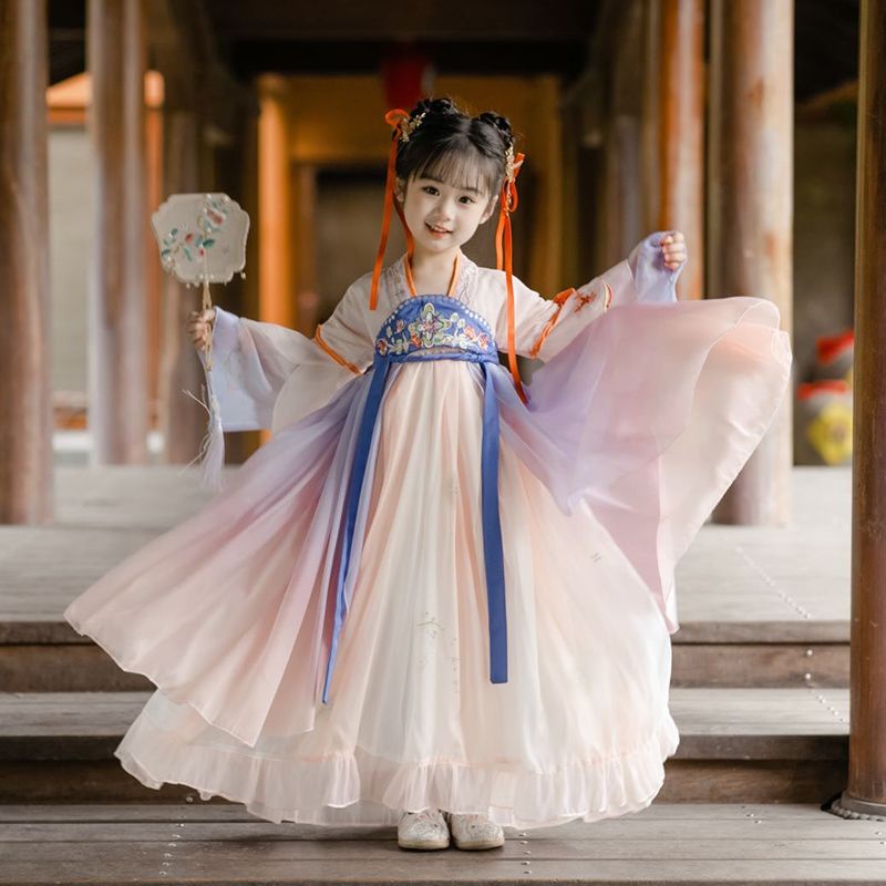 Chinese style little girl China-Chic foreign style princess dress guzheng dress