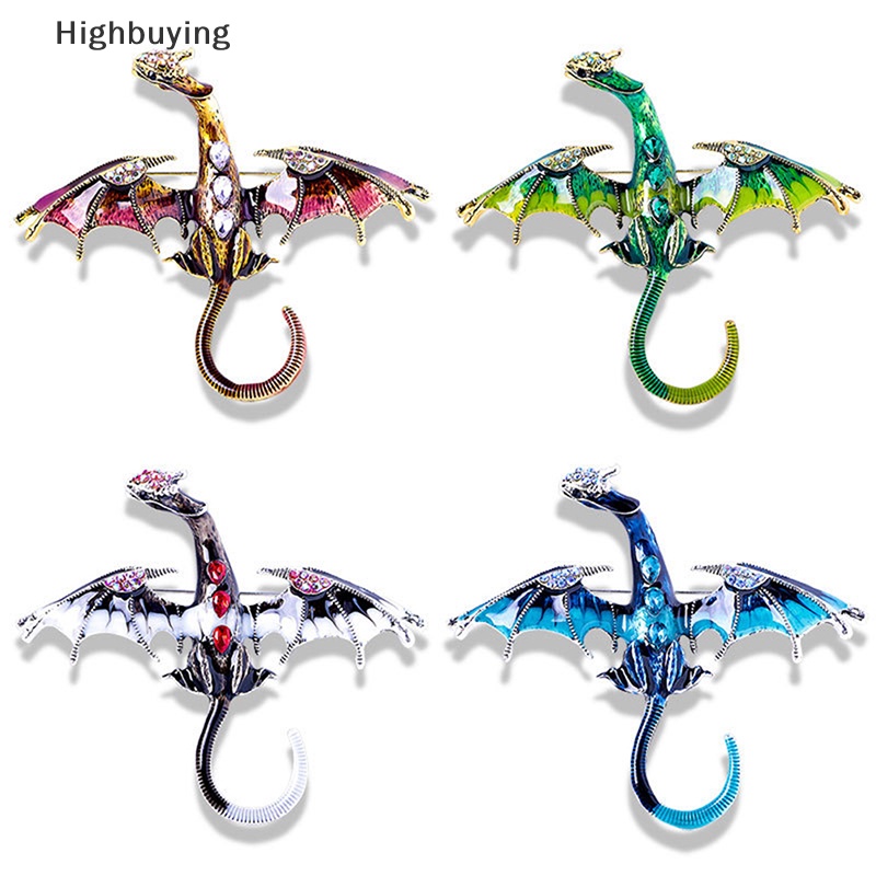 Hbid Trendy Klasik Naga Terbang Bros Untuk Wanita Pria Desain Baru Legend Animal Brooch Pin Mantel Pakaian Pin Perhiasan Hadiah Glory