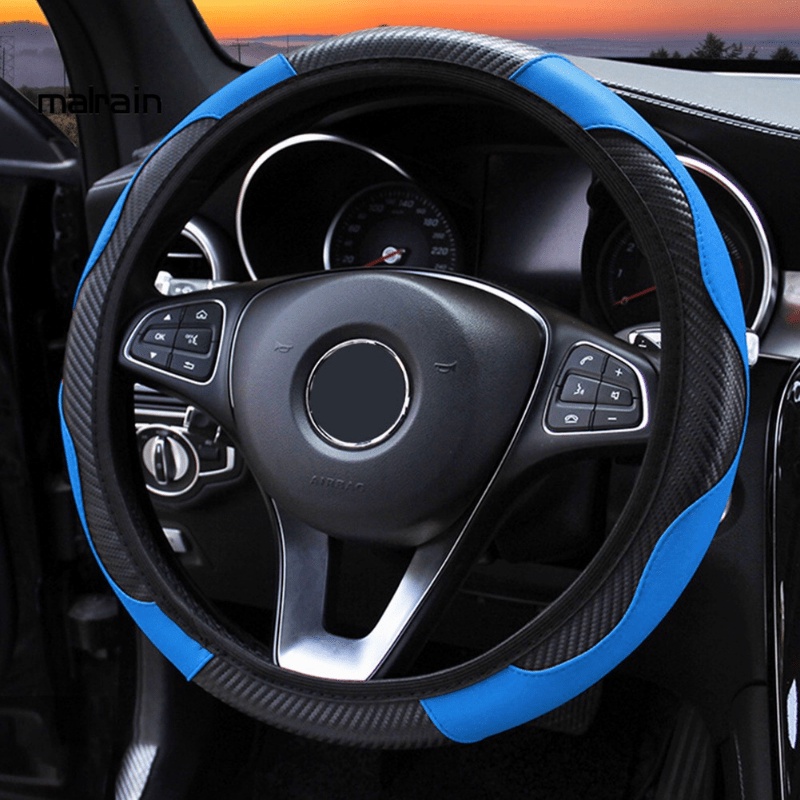 38 cm Universal Anti-Slip Kulit Imitasi Mobil Auto Steering Wheel Cover Pelindung Penutup Setir Mobil Pemegang Bahu