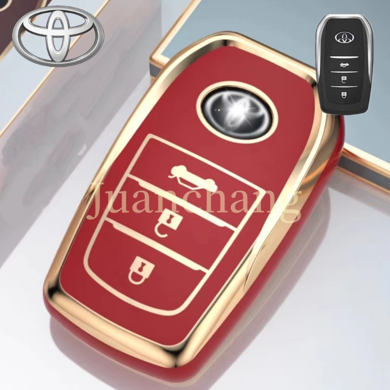 Casing Kunci Mobil TPU 3tombol Untuk Fob Shell Toyota Hilux Rogue Revo Innova Fortuner Harrier Camry Vellfire Alphard Ready Stock