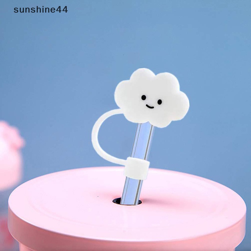 Sunshine Straw Plug Reusable Drinking Dust Cap Silicone Tips Untuk Sedotan Pelindung Caps ID