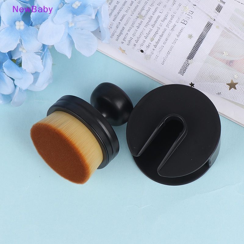 Newbaby Kuas Makeup Bulat Datar O-Shape Signet-Shape Portable Makeup Alat Krim Kecantikan ID