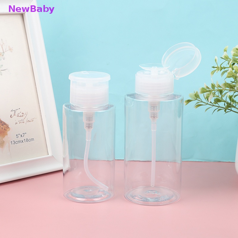 Newbaby150/200/300ml Reusable Kosong Plastik Nail Art Polish Remover Pumping Bottle Alat ID