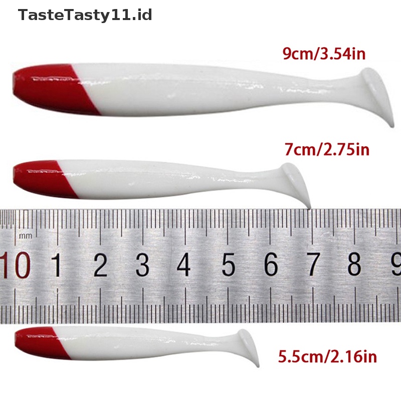 Tastetasty 5pcs Silikon Buatan Cacing Umpan Lembut Wobblers Bass Carp Flying Fishing Lure.