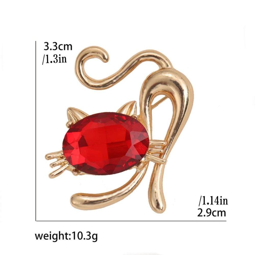 Mxbeauty Wanita Vintage Bros Manis Kasual Indah Sweater Aksesoris Desain Niche Kucing Alloy Lapel Pin Aksesori Pakaian