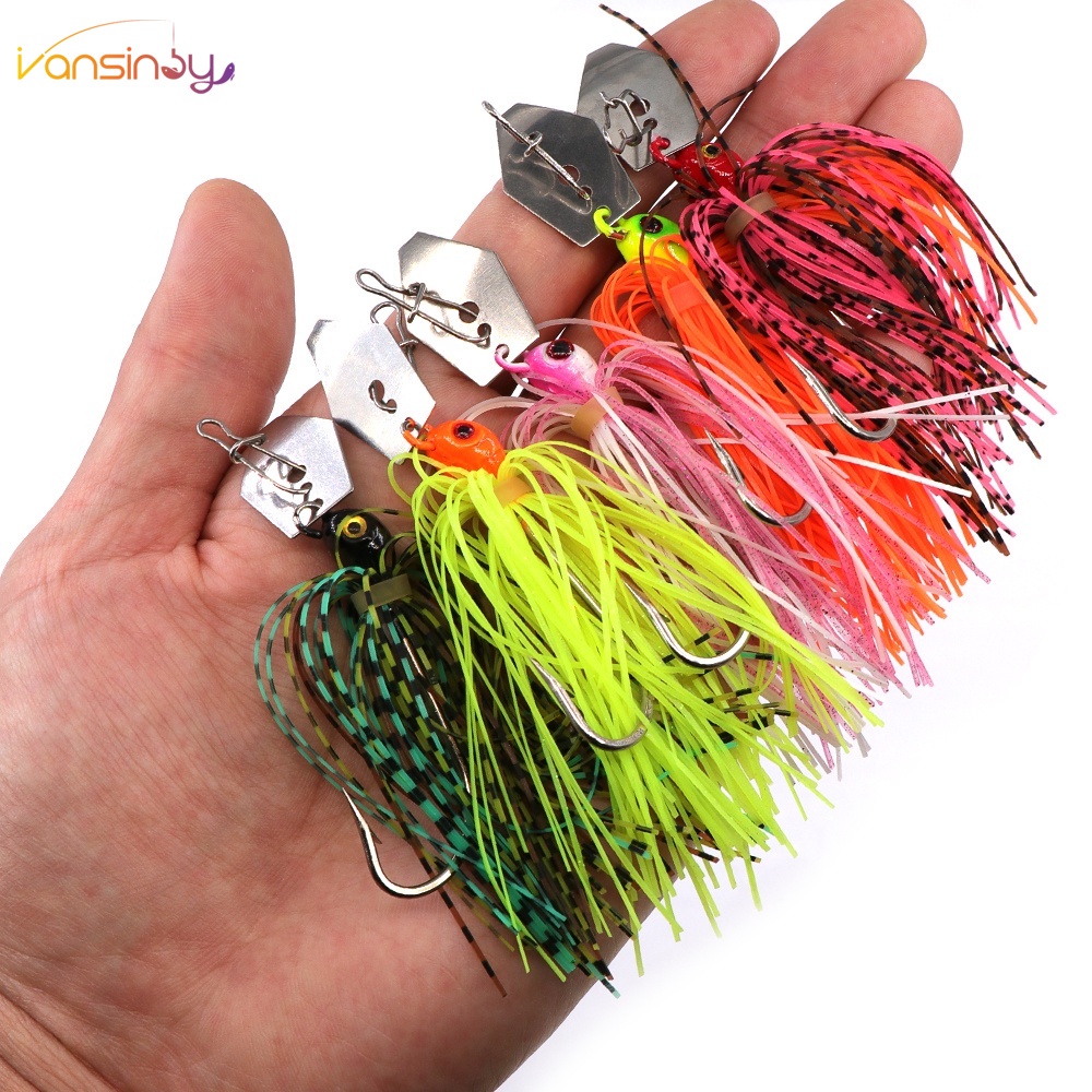 Memancing Spinnerbait 7.8cm 10.6g Umpan Pancing Bass Fishing Buzzbait Multicolor Bass Trout Salmon Metal Spinner Umpan Renang Jigs