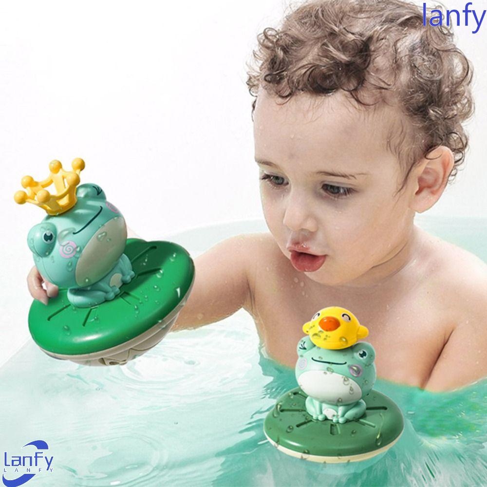 Lanfy Mengapung Berputar Kodok Sprinkler Tahan Lama Renang Elektrik Semprotan Air Kodok Otomatis Sprinkler Mainan Baby Shower Mainan Hadiah Anak Semprotan Elektrik Kodok