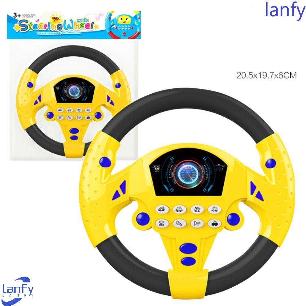 Lanfy Setir Copilot Untuk Hadiah Mainan Anak Mensimulasikan Mengemudi Mengemudi Vokal Mainan Pretend Play Toy Interactive Driving Wheel Car Steering Wheel