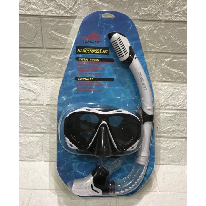 SNORKLING SNORKEL Alat Selam Merk CONQUEST SILICONE ORIGINAL