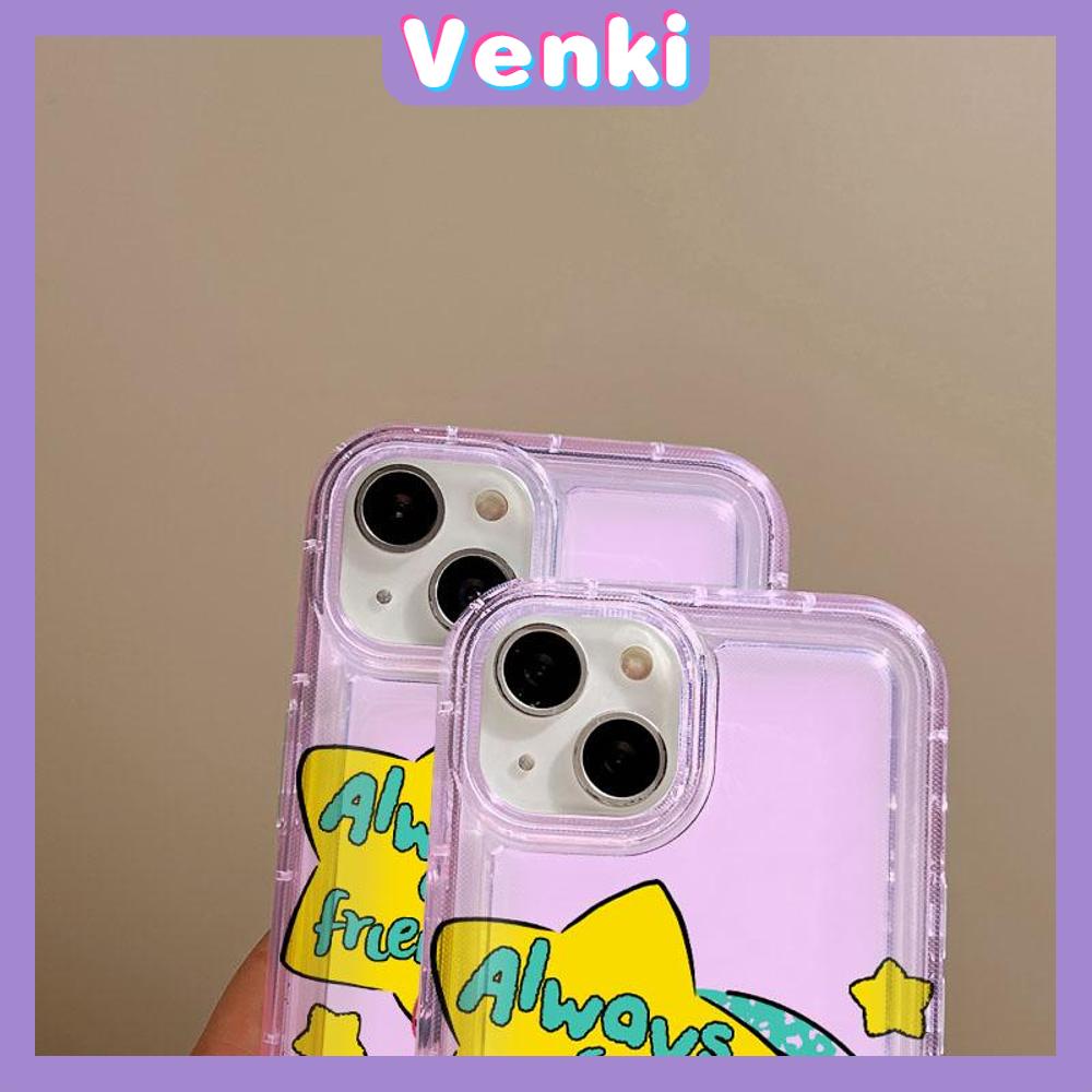 VENKI - For iPhone 11 iPhone Case Clear Case TPU Soft Case Airbag Shockproof Cute Cute Cartoon Bear Compatible with iPhone 14 13 Pro Max iPhone 12 Pro Max 11 7Plus 6Plus XR xs max