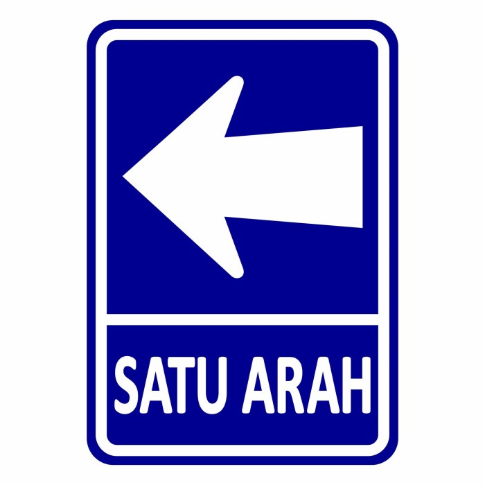 

Rambu Petunjuk Arah Satu Arah 45cm x 30 cm plat akrilik