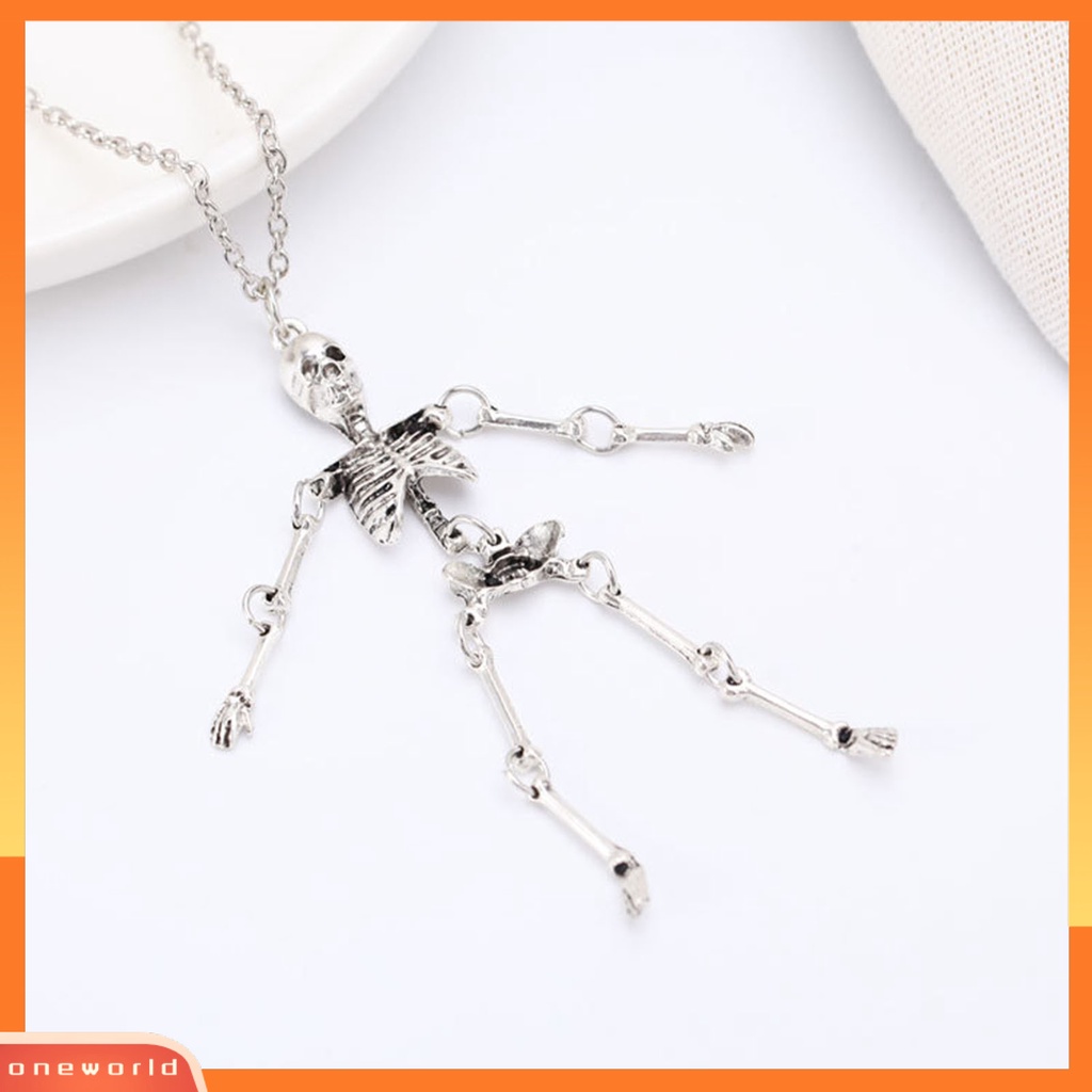 [EONE] Kalung Wanita Bentuk Tengkorak Hajatan Halloween Vintage Adjustable Necklace Untuk Pertunjukan