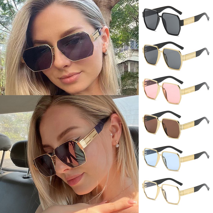 [COD] Korean Candy Color Kacamata Hitam Wanita Bingkai Persegi Keren Kacamata Anti Radiasi Shade Black Glasses