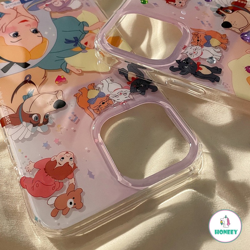 IPHONE Casing Kartun Disney Princess Alice Kompatibel Dengan Iphone14 13 12 11 Pro Max 14 Pro Shockproof Gadis Lucu Penutup Belakang