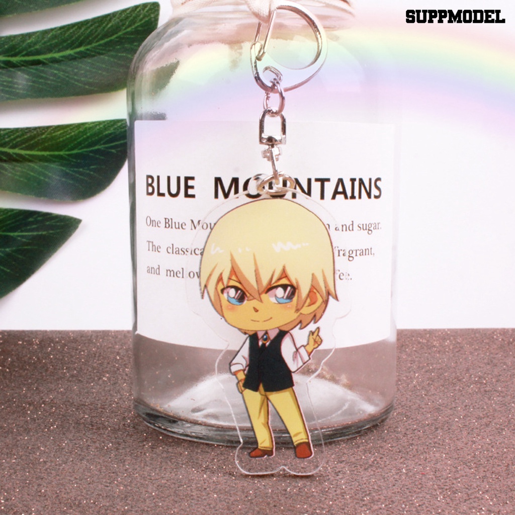 [SM Otomatis] Liontin Gantungan Kunci Simulasi Tinggi Kartun Anime Indah Detektif Conan Keychain Untuk Tas