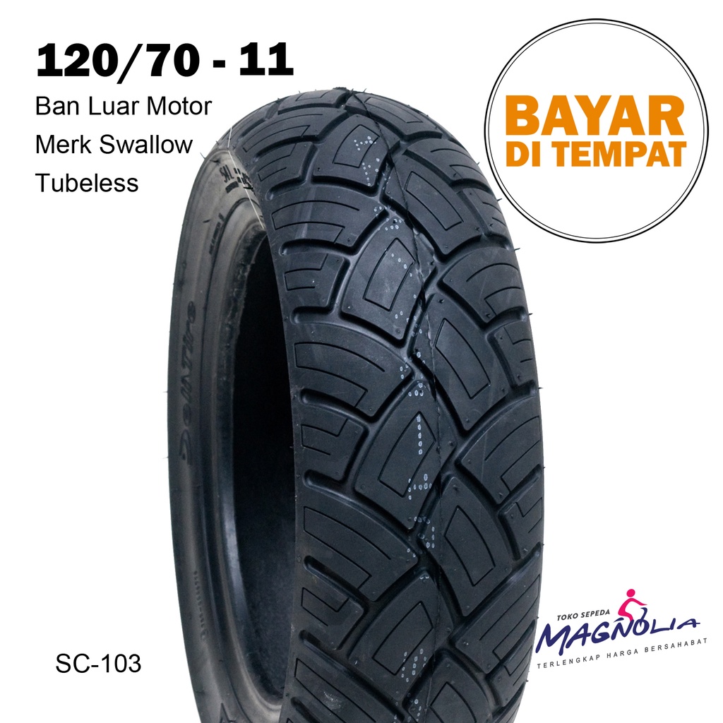Ban Luar Motor 120/70 Ring 11 Tubles Vespa Listrik Swallow