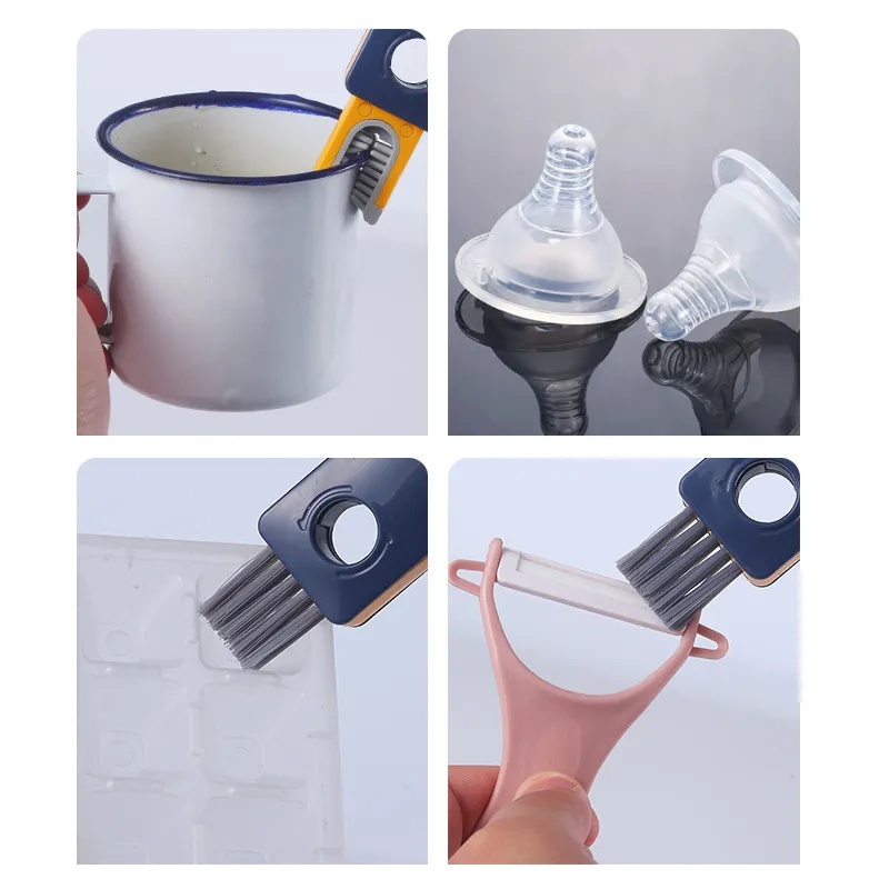 Four-in-one Cleaning Telescopic Rod Thermos Cup Lid Brush/Sikat Celah Kreatif Gagang Panjang Aksesoris Dapur