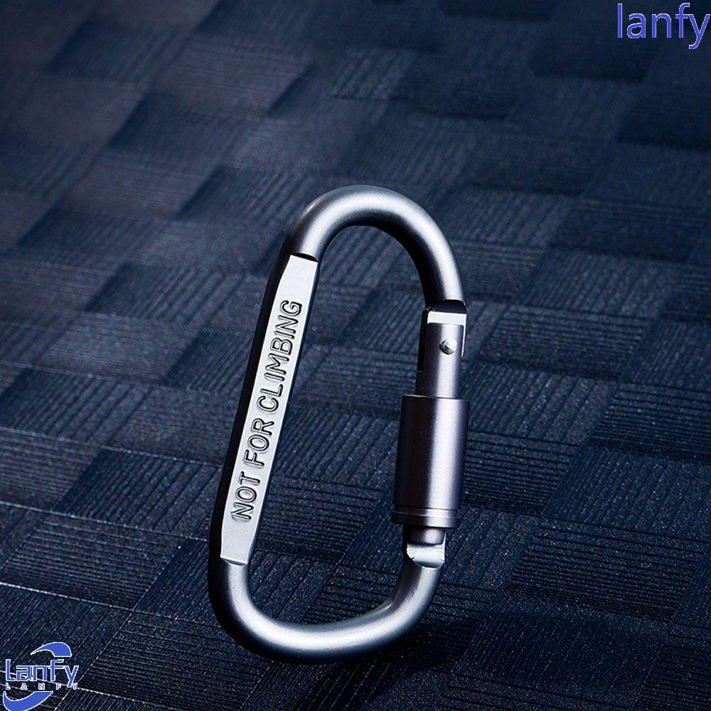 Lanfy Gantungan Kunci Universal Multifungsi Dekorasi Mobil Anti Hilang Peralatan Hiking Aksesoris Mobil Keyfob Metal Key Ring