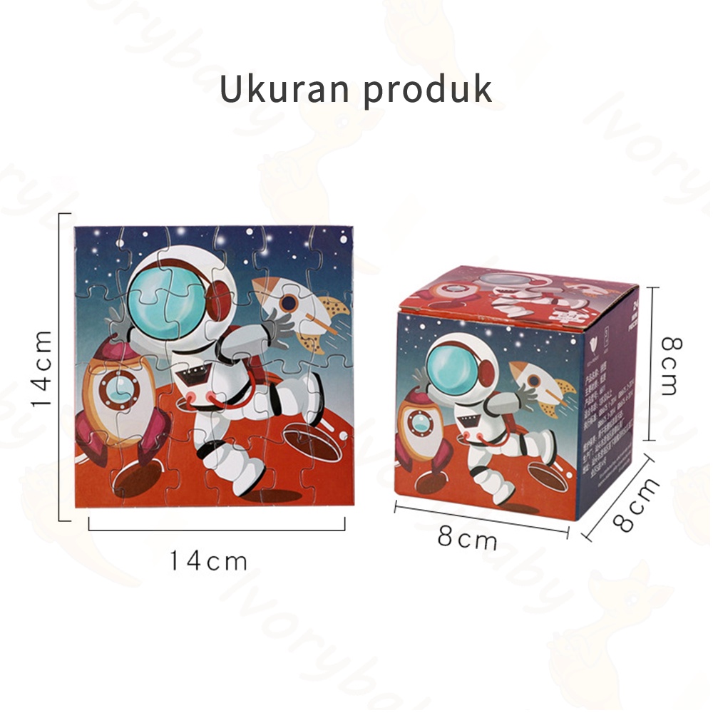 Ivorybaby Puzzle kertas Fuzzle edukasi anak Puzzle gambar kartun free Kotak