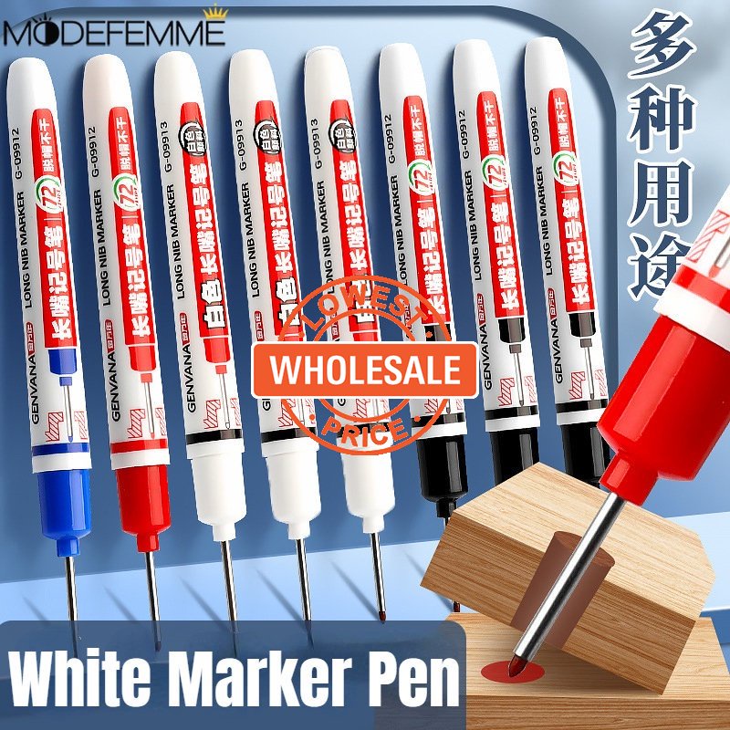 [Harga Grosir] [Unggulan] 20mm Drawing Art Scribble Pen White Long Head Deep Hole Marker Pen Penanda Permanen Penanda Minyak Pena Penanda Pengerjaan Kayu Untuk Logam &amp; Kayu &amp; Kaca