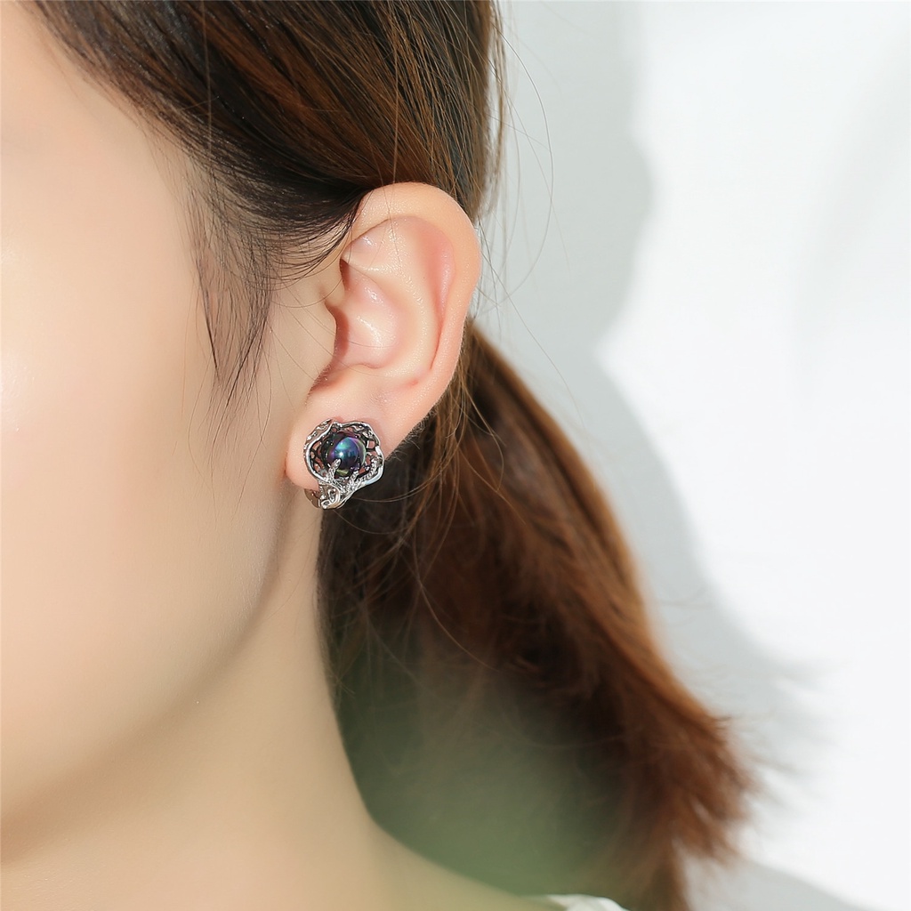 Goldkingdom Aksesoris Perhiasan Fashion Ready Stock Anting Mutiara Warna-Warni Lucu Tidak Alergi Stud Earrings Wanita