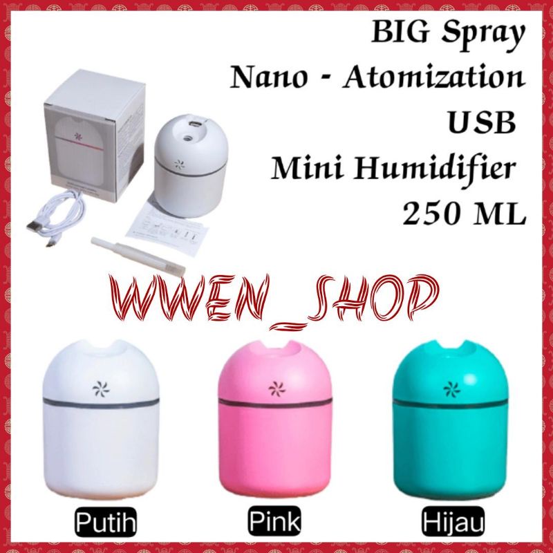 Diffuser Humidifer Aromatherapy LED USB Cable Murah 250 ML Pengharum Pewangi Ruangan 2 Watt Aroma Mini Diffuser Humidifier Aromatherapy Purifier Pendingin Ruangan Pewangi Pengharum Ruangan