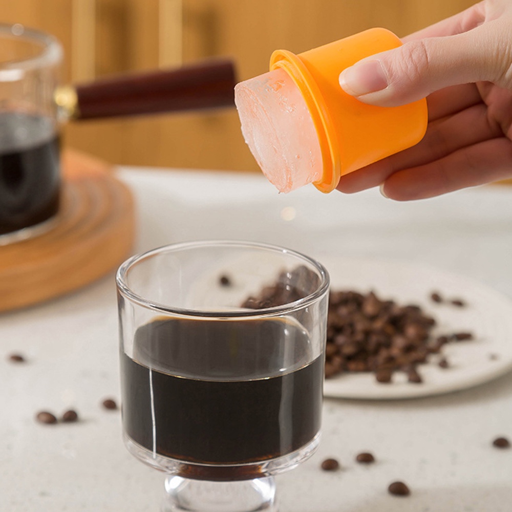 Diy Ice Ball Maker Aksesoris Dapur Ice Bucket PP Cup Kapasitas Tinggi Food Grade Dengan Tutup Kotak Penyimpanan Tray Es Batu Silinder Cetakan Es Batu Cepat Beku Membuat Silikon